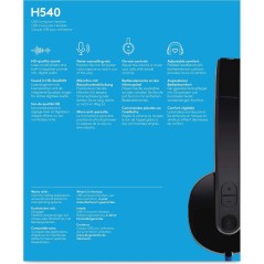 Logitech USB Headset H540 - Premium Comfort & Clear Audio Quality for Work and Play